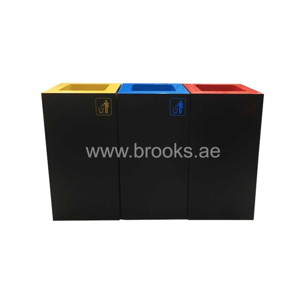 Brooks ICON Recycle Square Open Bin 3pcs Set Black