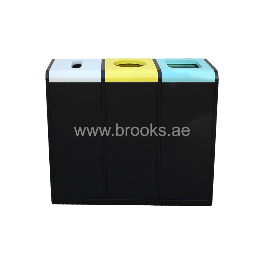 Brooks KIOZ 3 stream Black Bin ID with color Lid