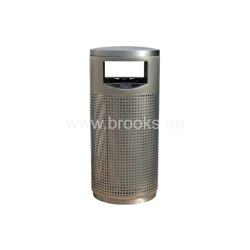 Brooks SS Open Bin with Ashtray.