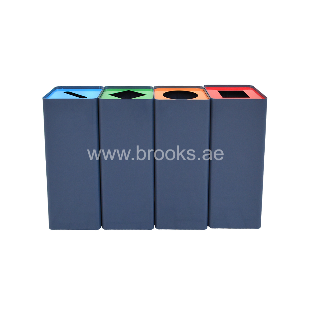 Brooks LIKOZA? 56Ltr. Grey Square Open Bin with color lid