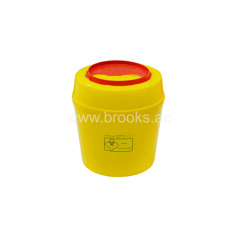 Brooks plastic sharp waste container 5ltr