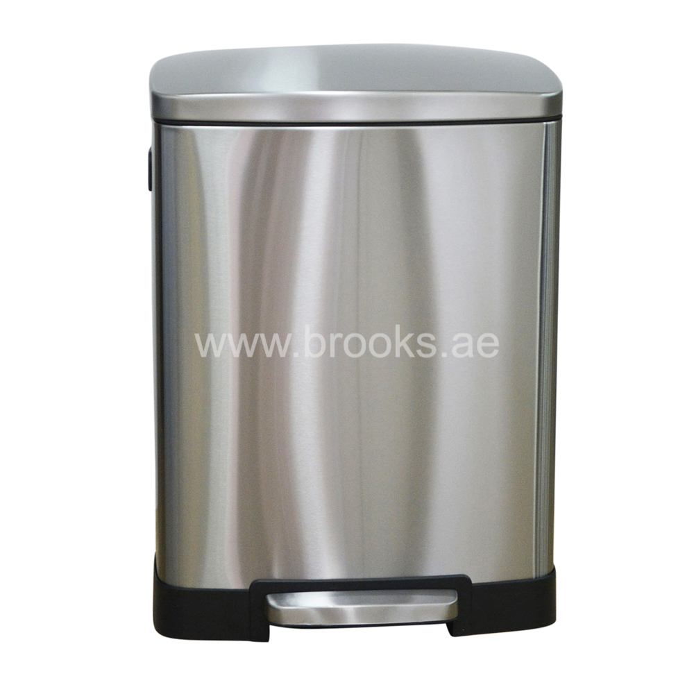 Stainless Steel Domino FPR Soft close pedal bin 50Ltr.