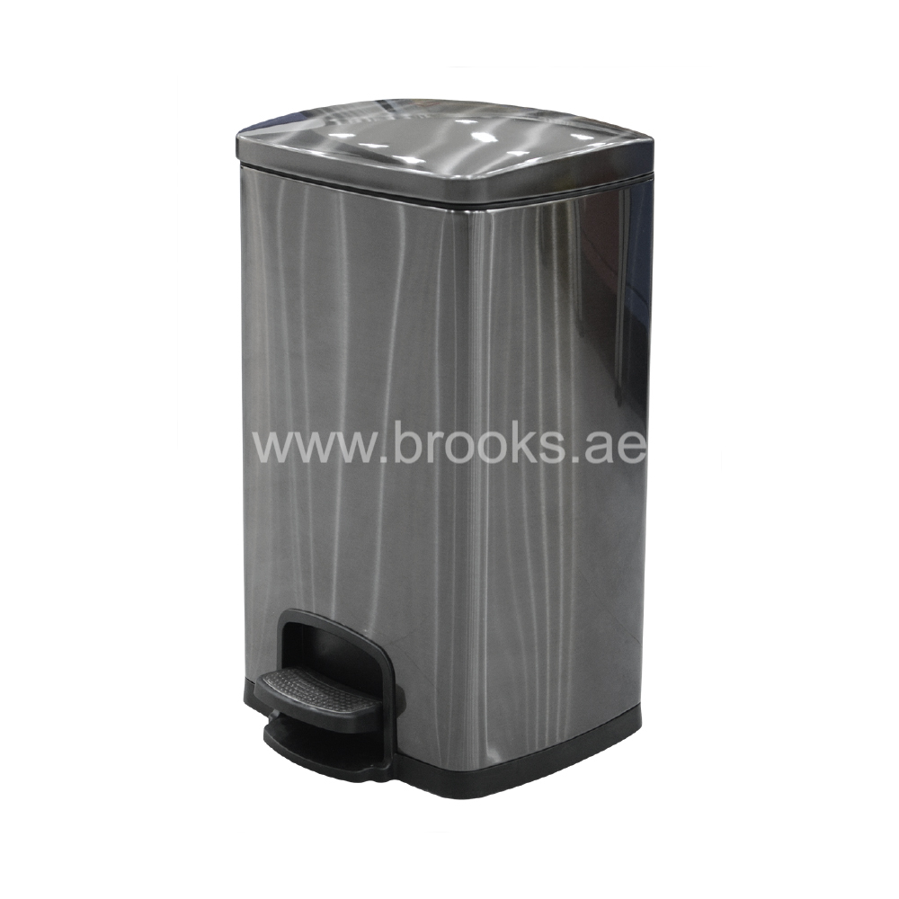 Elevate waste disposal with the Brooks SS Square Pedal Bin 20Ltr in elegant Black Gold, combining style and efficiency.