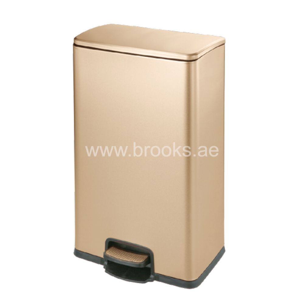Brooks SS square pedal bin 40Ltr. Champagne Gold