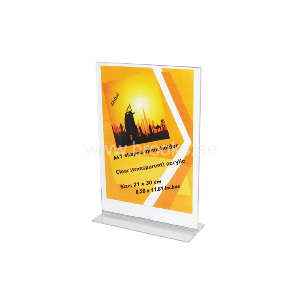 Brooks Acrylic Display Stand A4 T