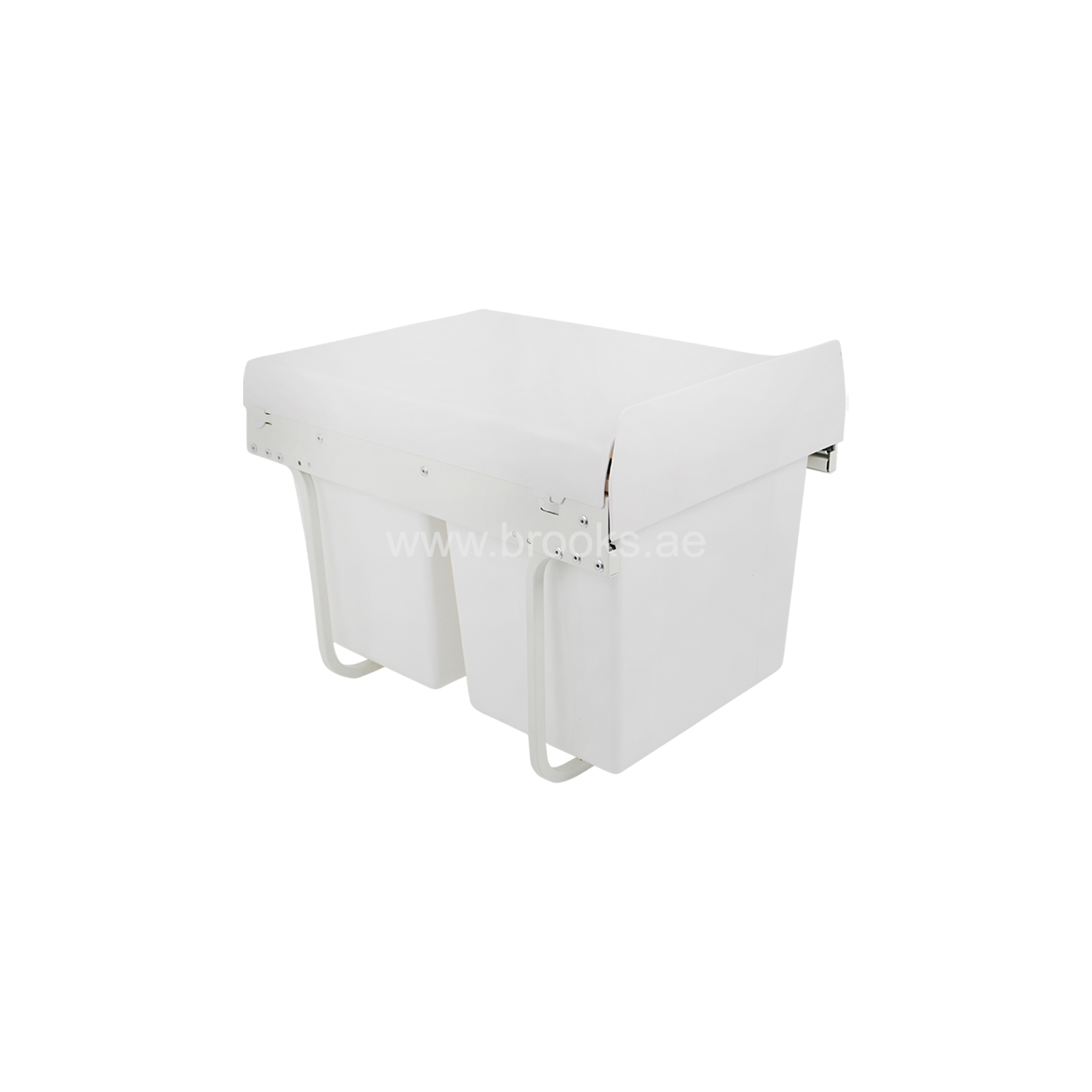 Brooks Twin Kitchen Cabinet Bin with Metal Frame 18Ltr.