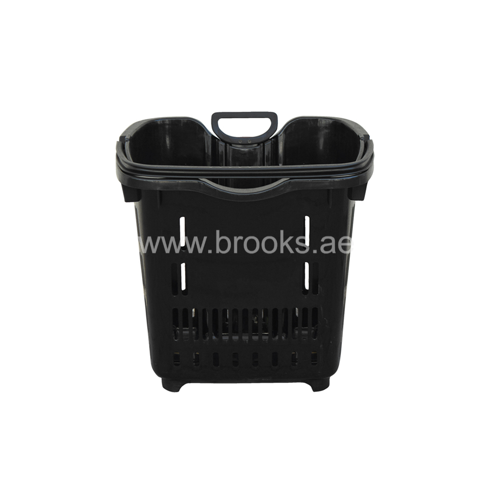 Brooks Plastic Trolley Shopping Basket Black