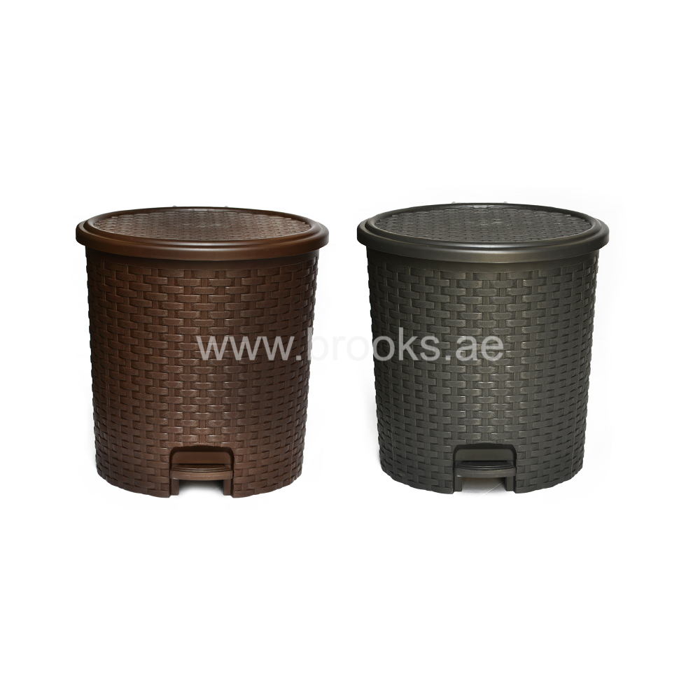 Cane Waste Bin with Pedal 12Ltr.