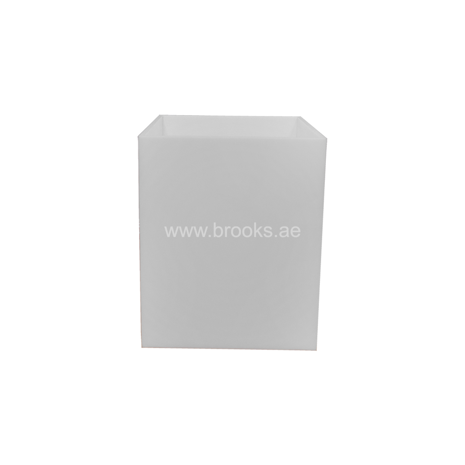 Brooks LESNO White Square Acrylic Open Bin 7Ltr.