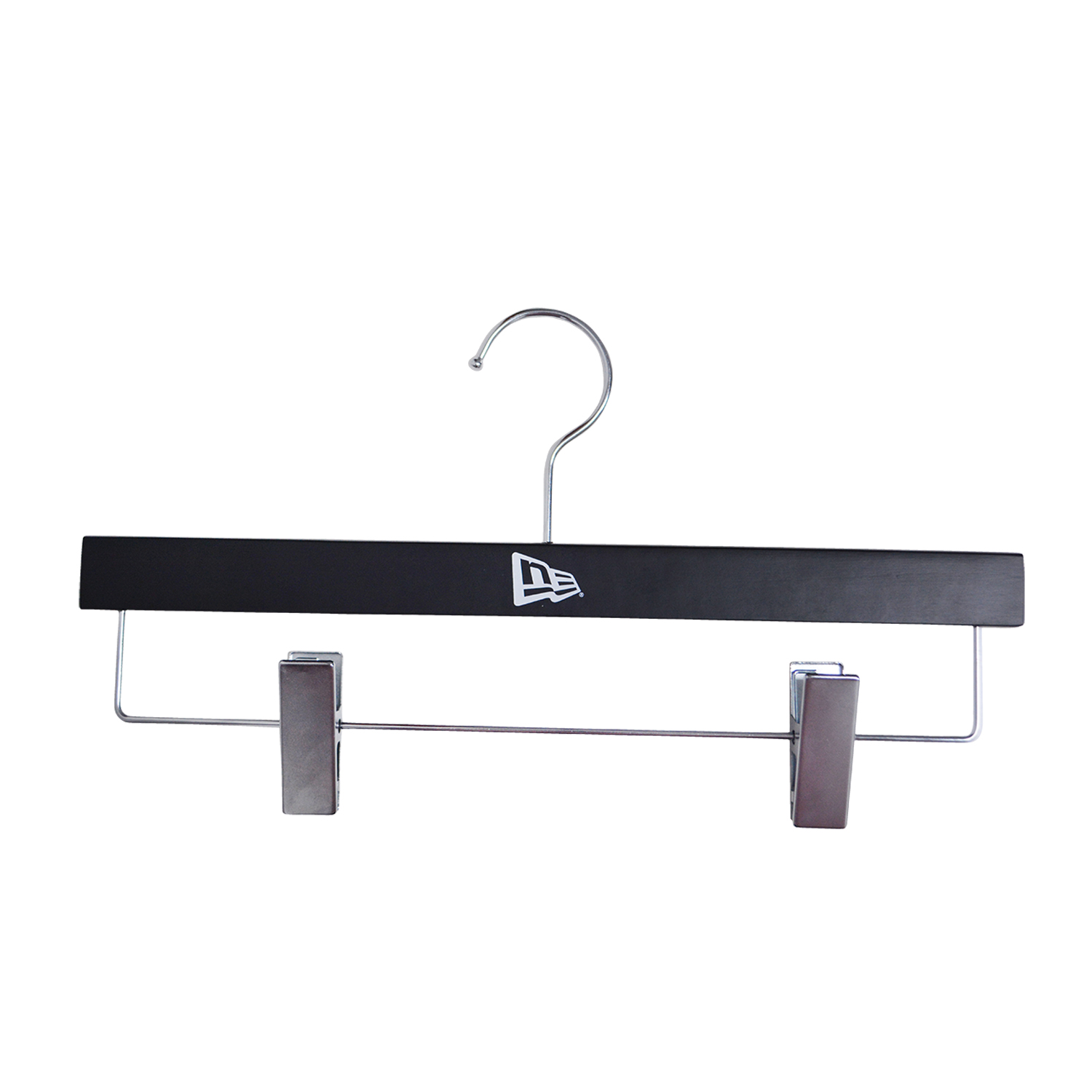 Brooks Wooden Top Hanger Black with Logo 14"