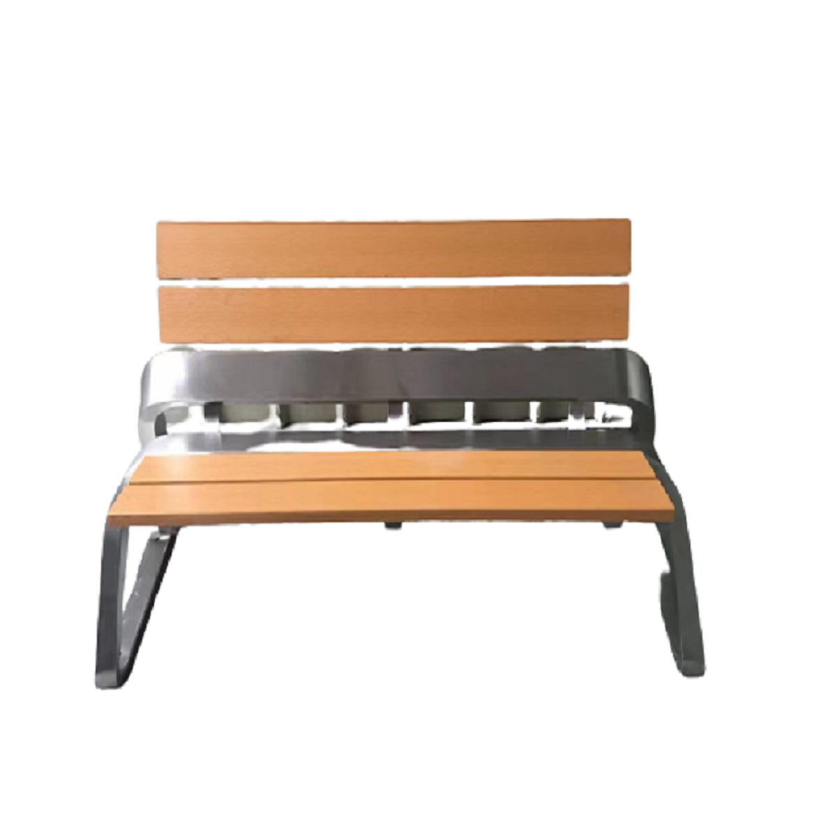 Brooks Garden Bench with Silver Frame