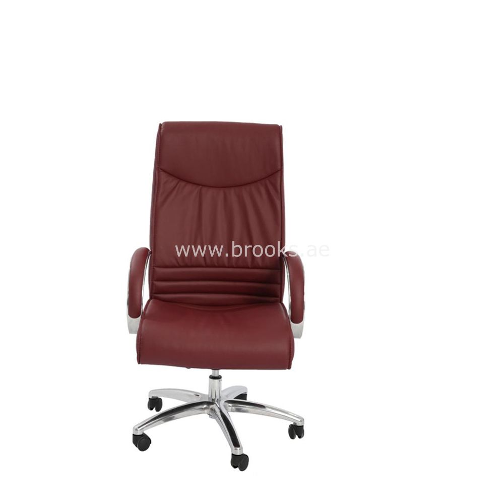 Heavy Duty Cushion Medium Back Chair Maroon