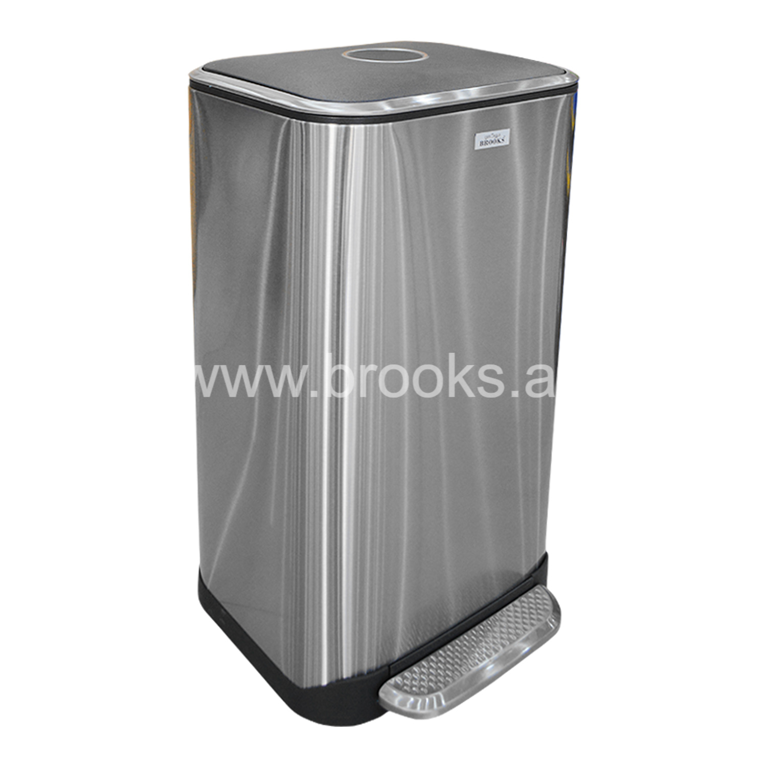 Brooks DOMINO SS Pedal Bin with Soft close 32Ltr.