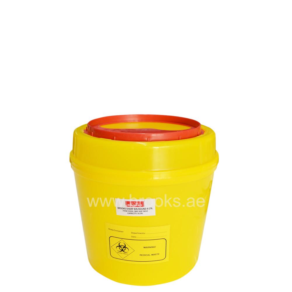 Brooks Plastic sharp waste container 4Ltr.