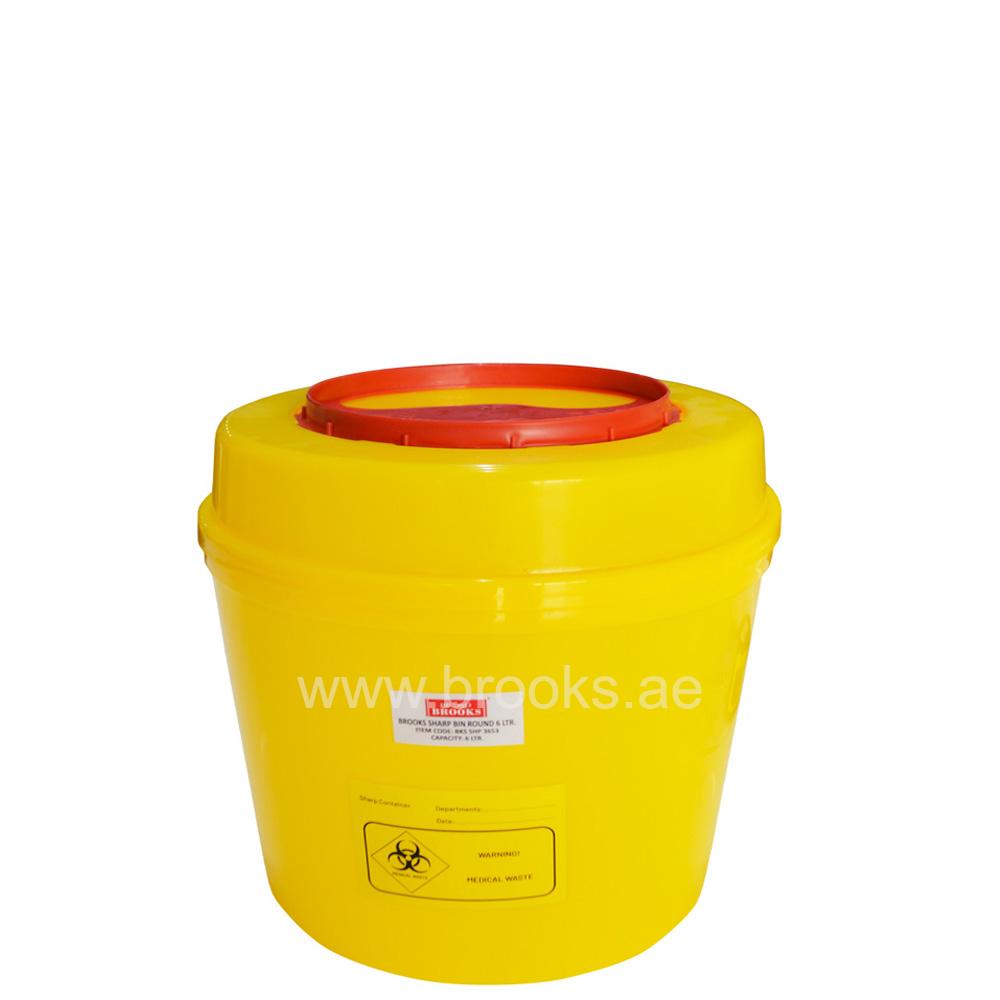 Brooks Plastic sharp waste container 6Ltr.