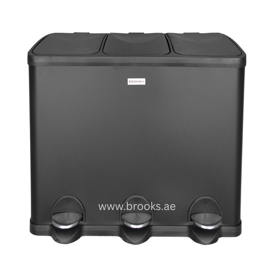 Brooks NIOX SS Recycle Pedal Bin 3 Stream 