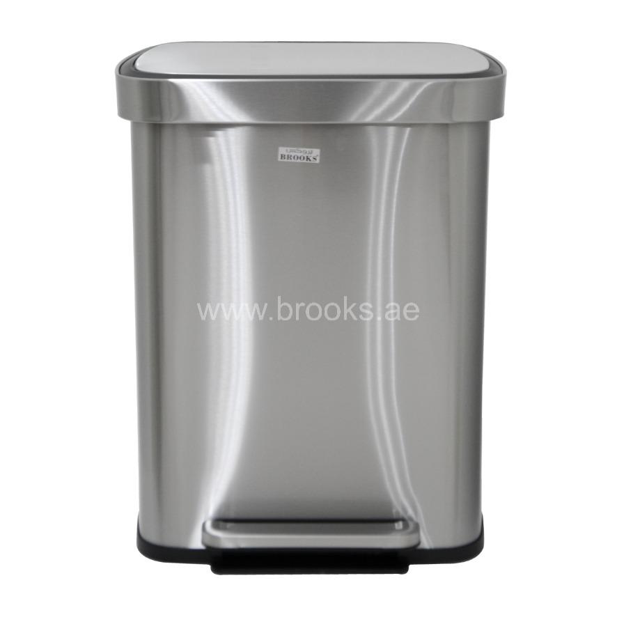 Brooks Dyno SS FPR Pedal Bin 50Ltr Silver