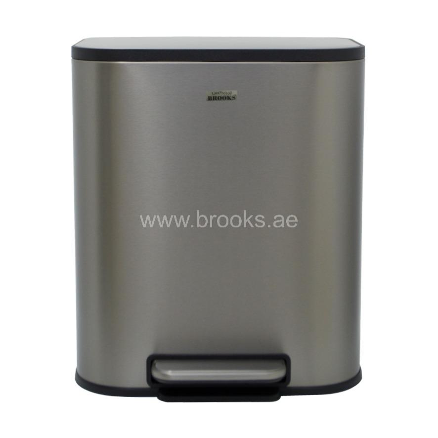 Brooks Lazo SS Pedal Bin 20Ltr Gold Black