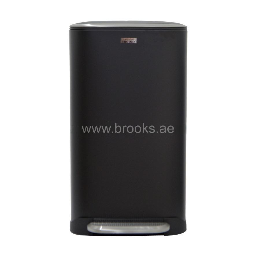 Brooks DOMINO Pedal Bin with Softclose 32Ltr Black