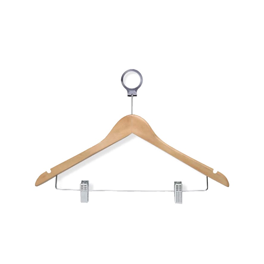 Brooks Wooden Anti-Theft hanger with clip