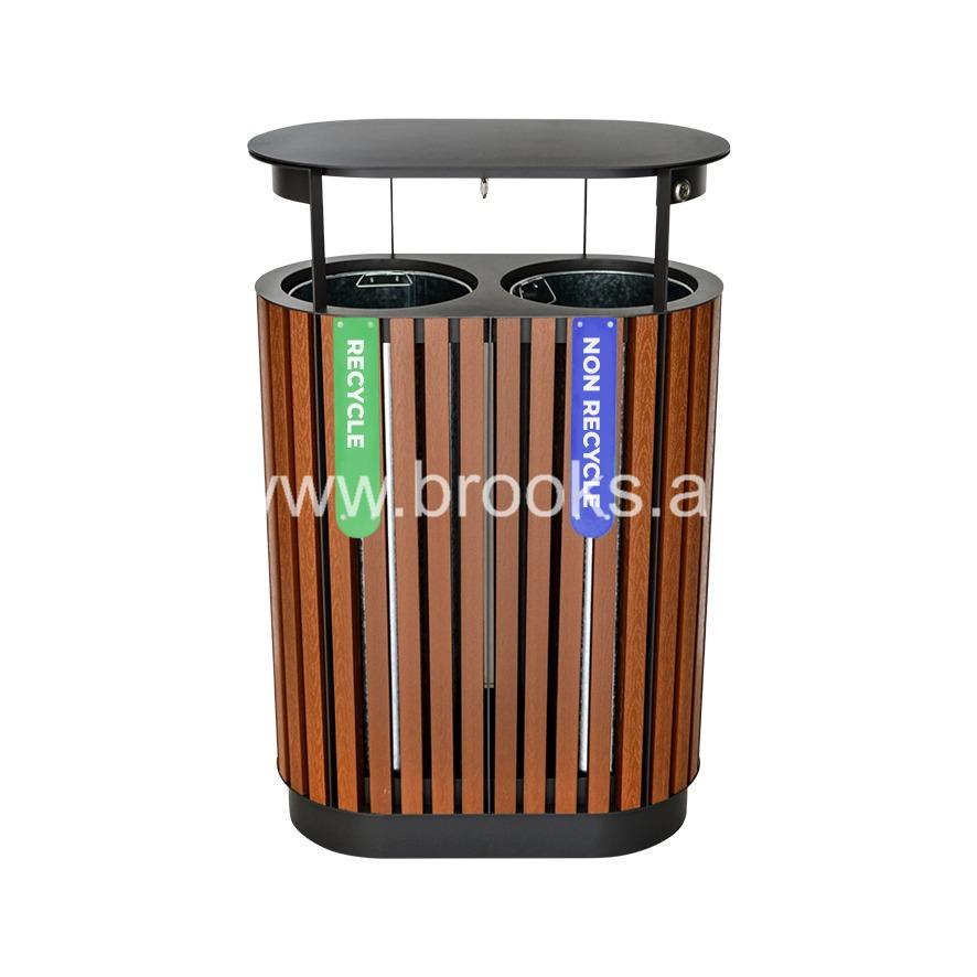 Brooks Drake 2 Stream Recycle Bin 68 Ltr