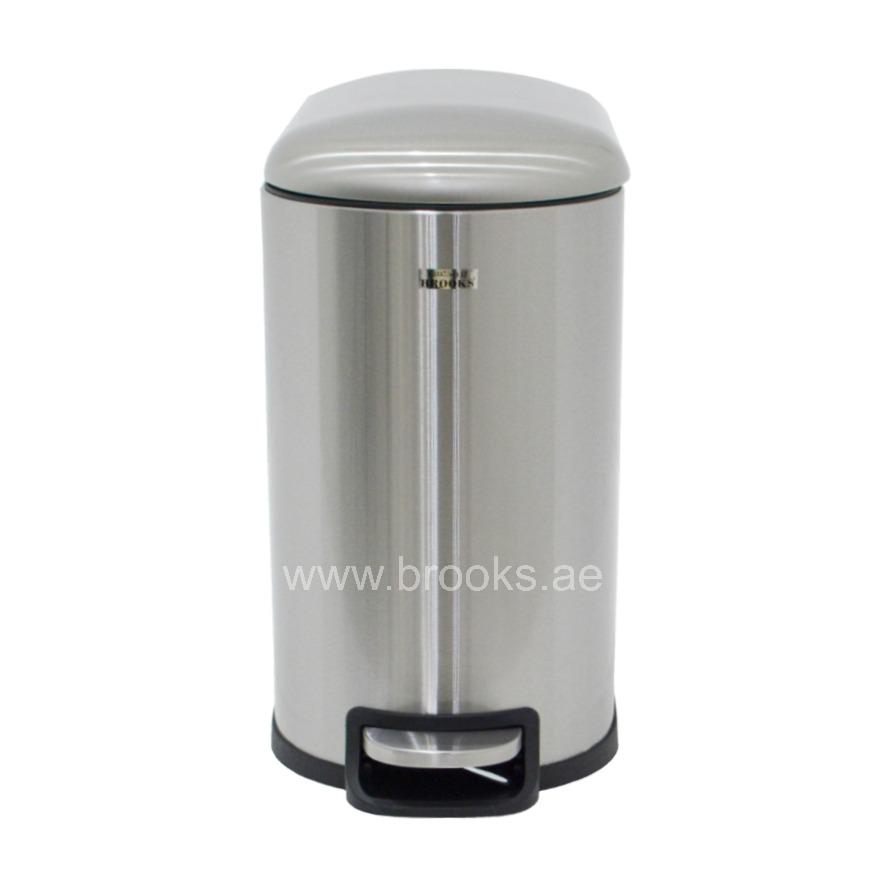 Brooks Azonix SS FPR Pedal Bin 20Ltr Silver