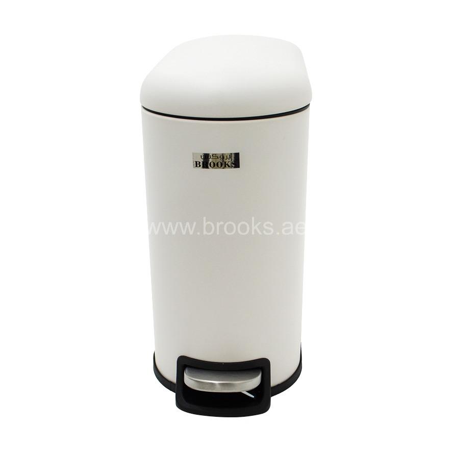 Brooks Azonix Pedal Bin 5Ltr White