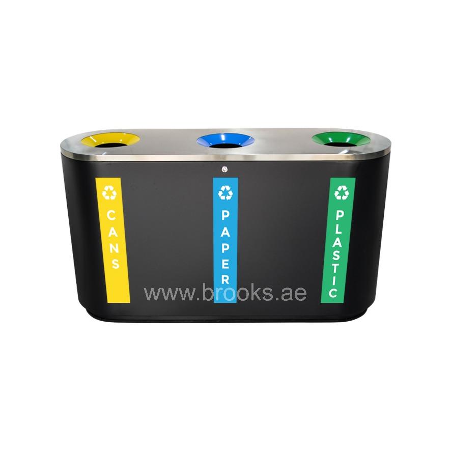 Brooks Toss GS+OD 3Stream Recycle Bin 240Ltr Black