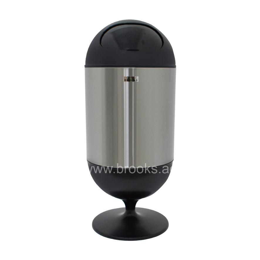 Brooks Valoris SS FPR Push Bin Silver 20Ltr