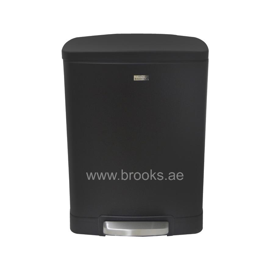 Brooks Domino Pedal Bin Black 50Ltr