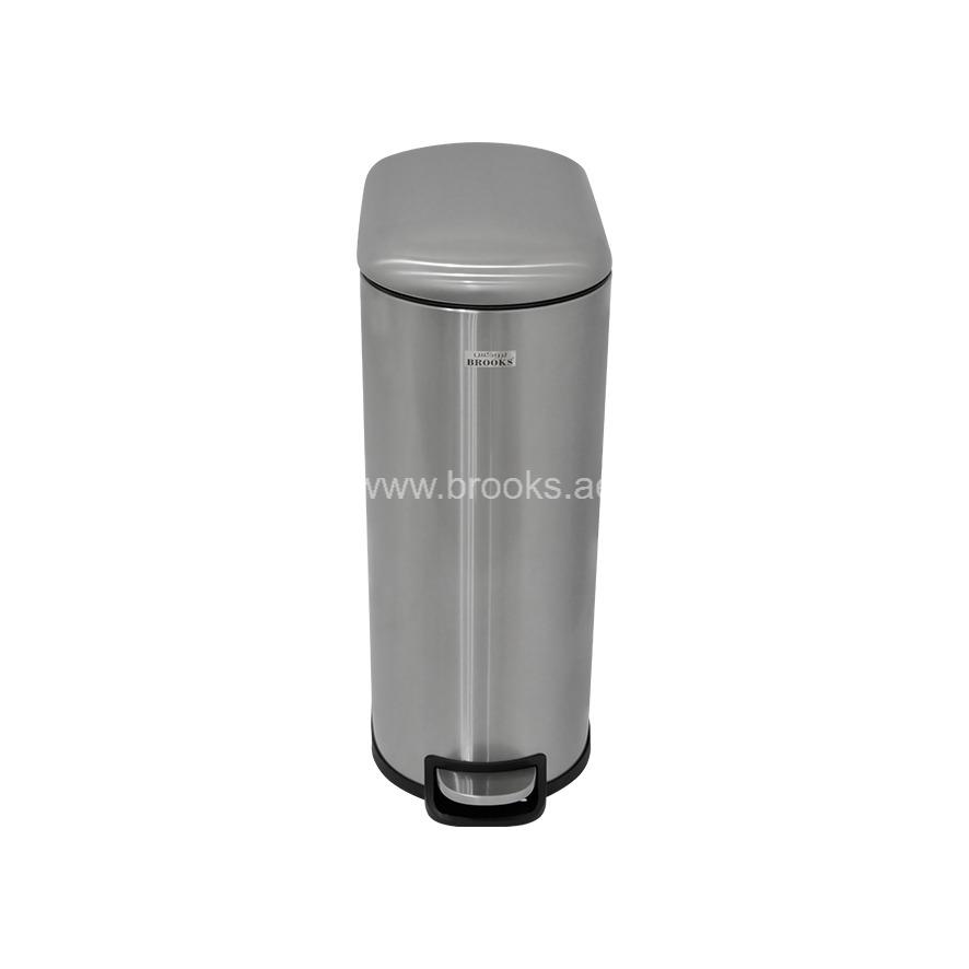 Brooks Azonix SS FRP Pedal Bin 30Ltr Silver