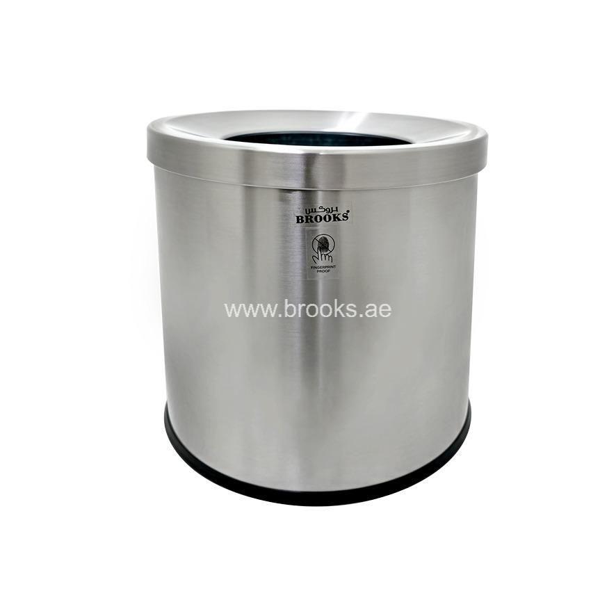 Brooks Neo SS FPR Round Open Bin 12Ltr Matt