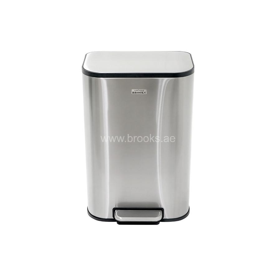 Brooks Lazo SS Pedal Bin 12 Ltr Silver 