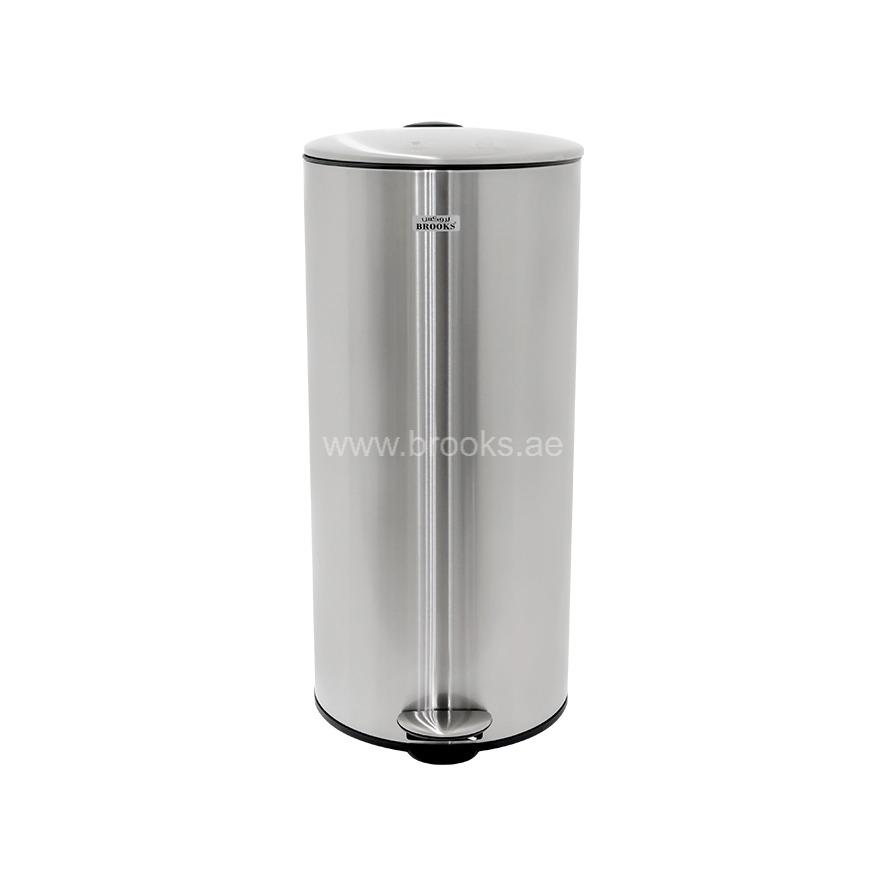 Brooks Fabio SS Pedal Bin FRP 30 Ltr Silver