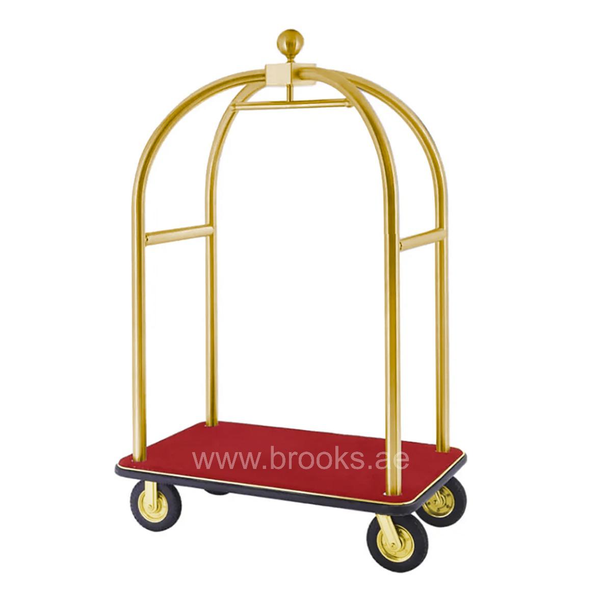 Brooks Fexi Luggage Trolley Gold with Red Carpet