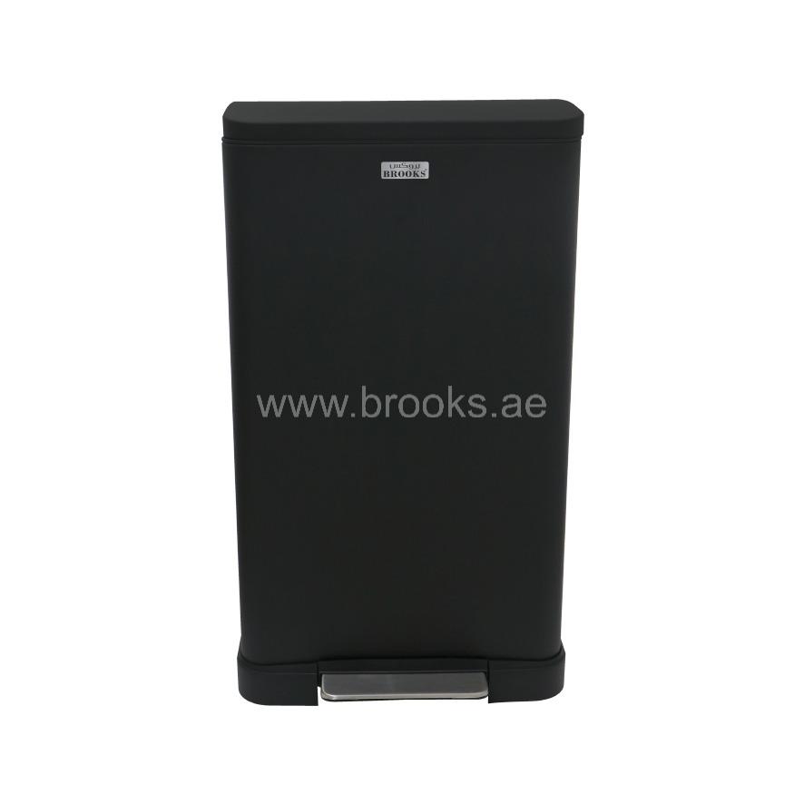 Brooks CANVO Matt Black Pedal Bin 50Ltr