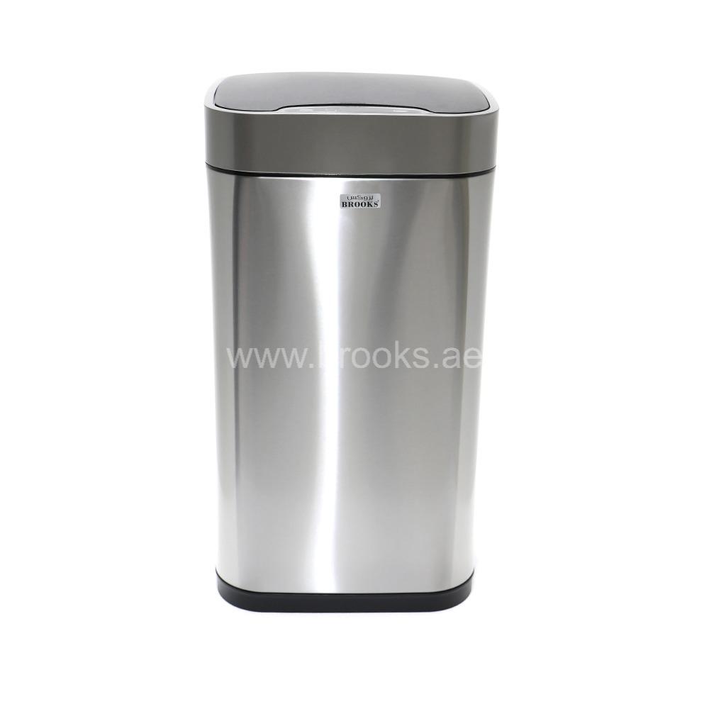 Brooks RIVO Matt Steel Silver Sensor Bin 30Ltr