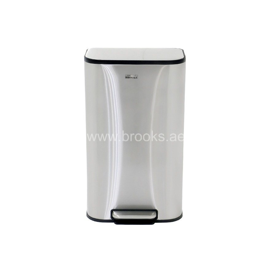 Brooks LAZO SS FRP Pedal Bin 30 Ltr Silver 