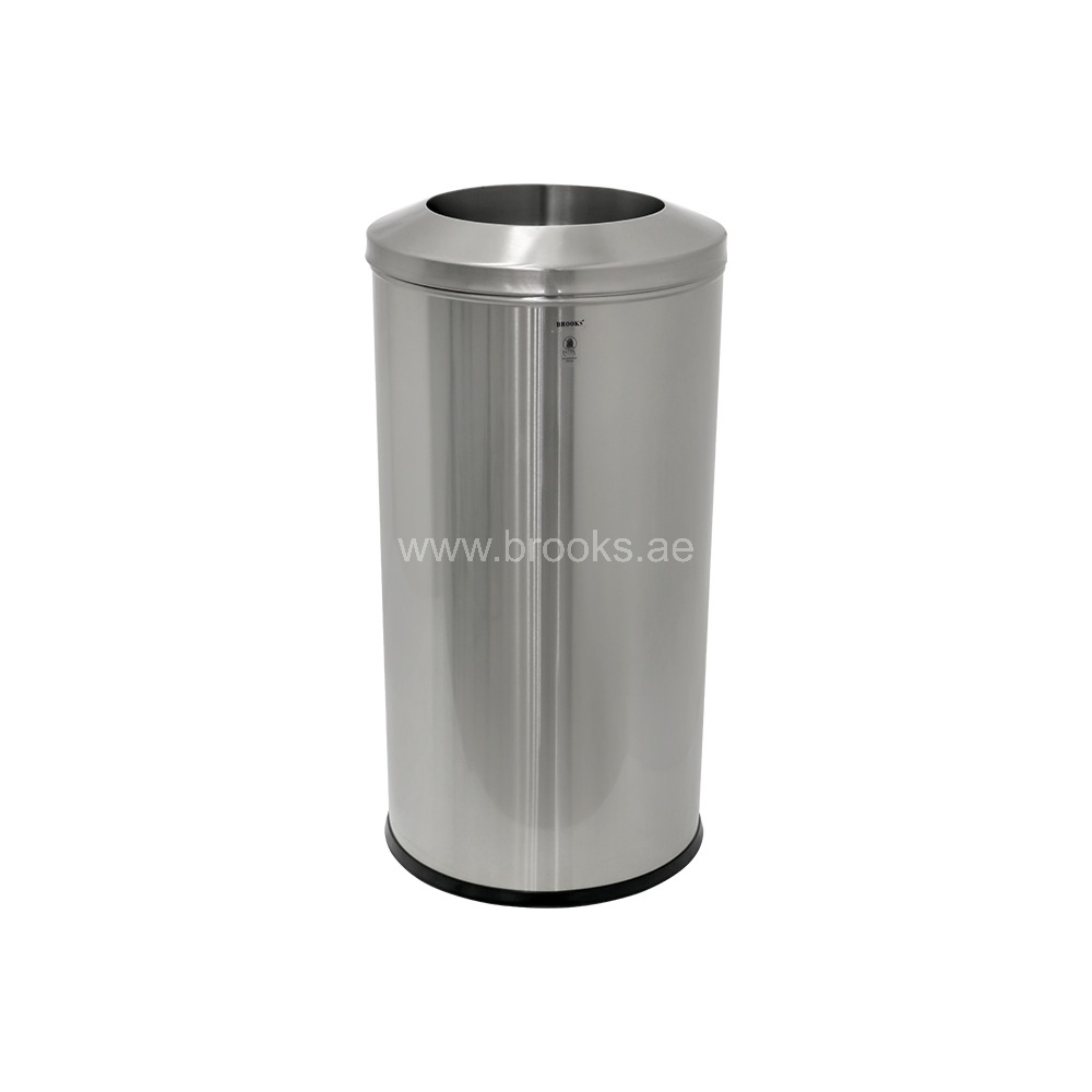 Brooks REGAL SS FRP Matt Open Recycle Bin SILVER 60 LTR 