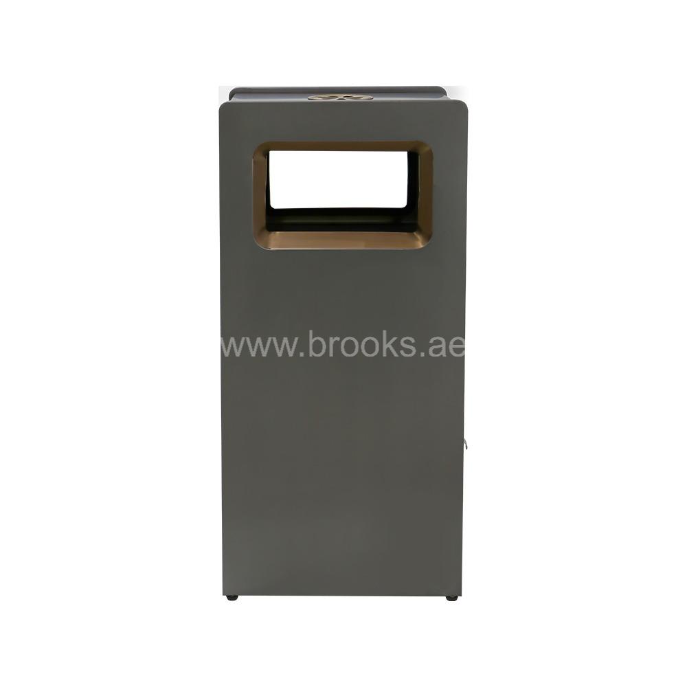 Brooks HEDGE SS Ashtray Bin Black Gold 25 Ltr 