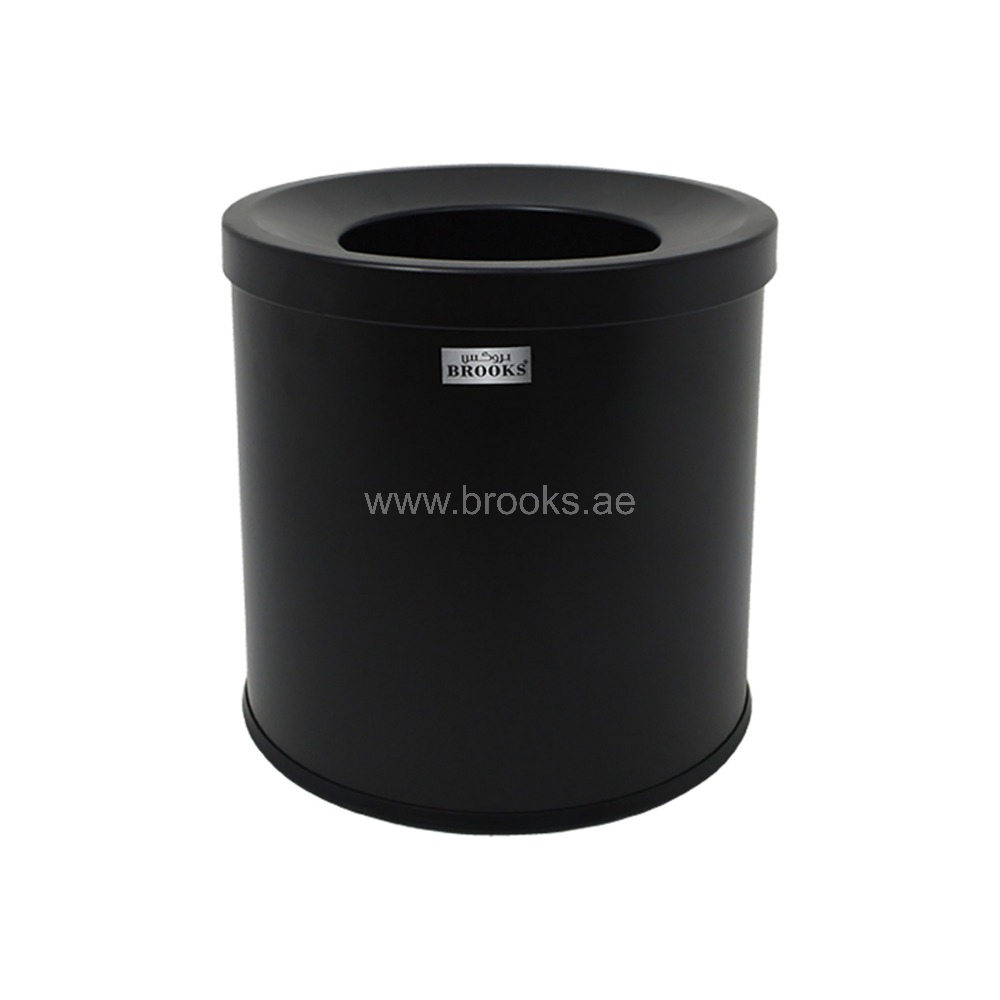 Brooks NEO SS Open Round Bin 12Ltr. Full Black
