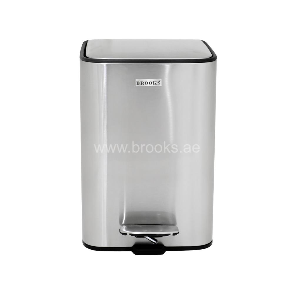 Brooks AALVO SS FPR Softclose Square Pedal Bin 3Ltr