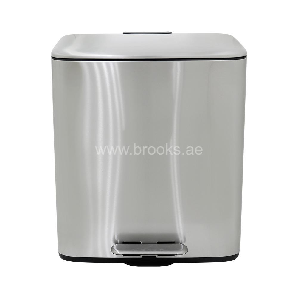 Brooks SS 2Stream Recycle Pedal Bin 56Ltr