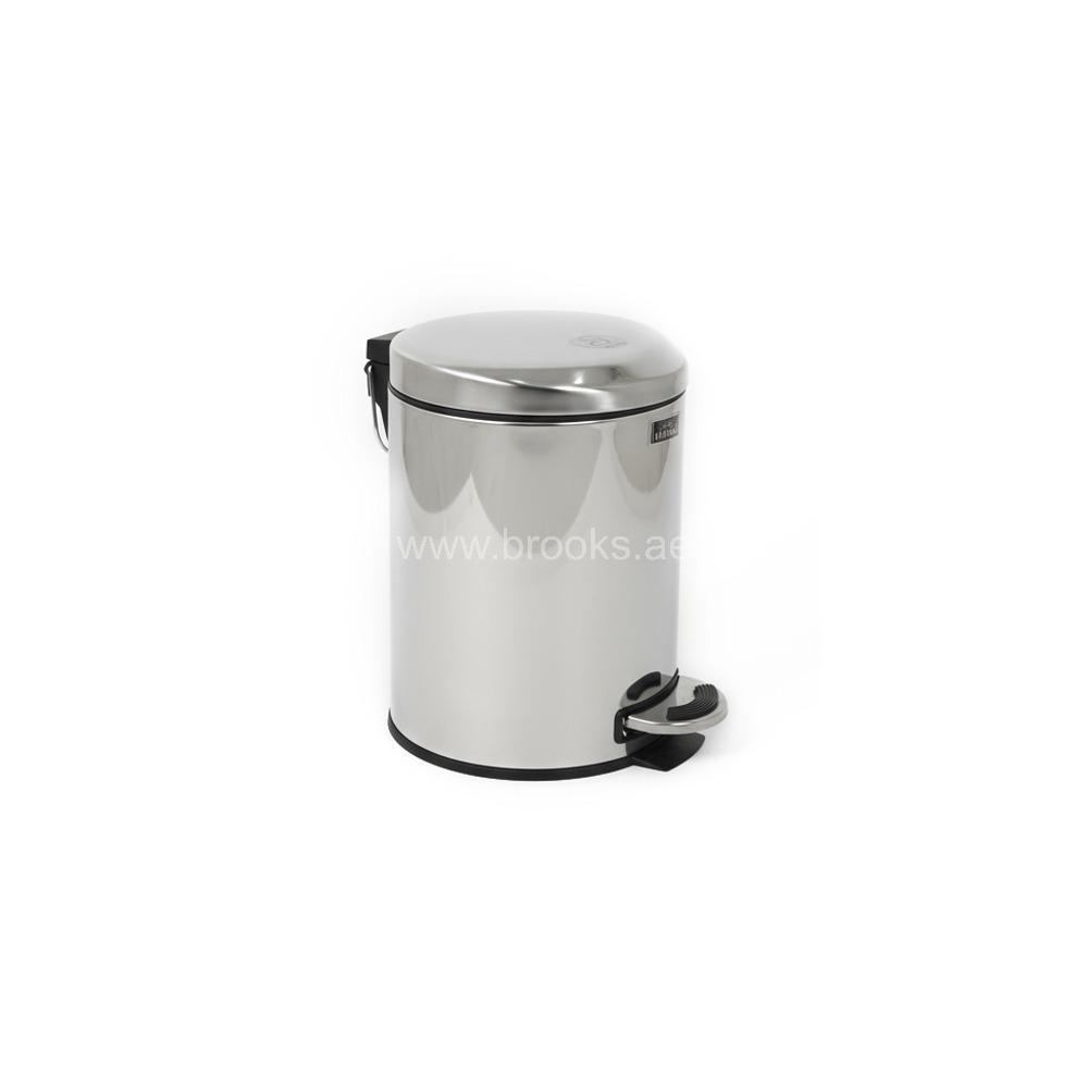 Brooks SS Pedal Bin Moonlid 5Ltr Mirror Finish