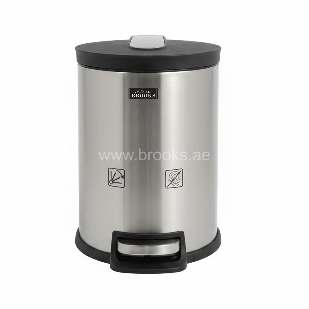 Brooks LISOL FPR SS Pedal Bin 5Ltr Silver