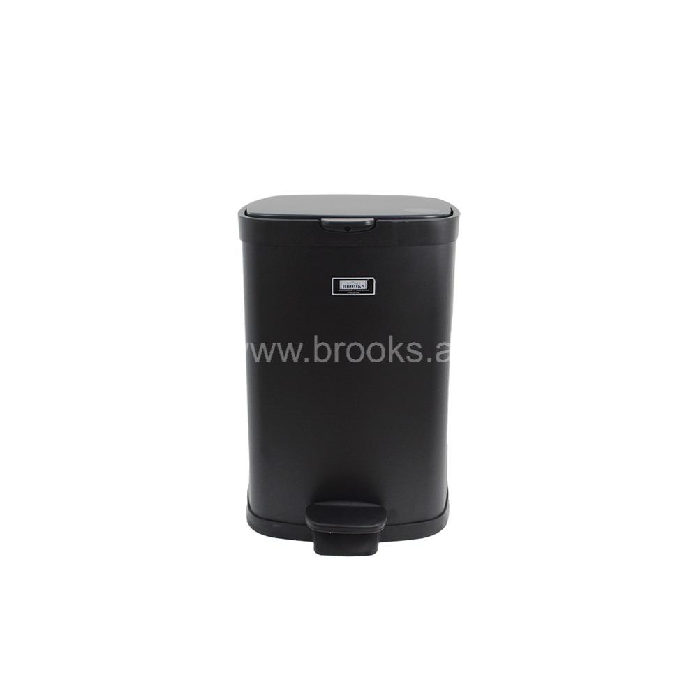 Brooks ZIOL (DAZE) Black Square Pedal Bin 6Ltr