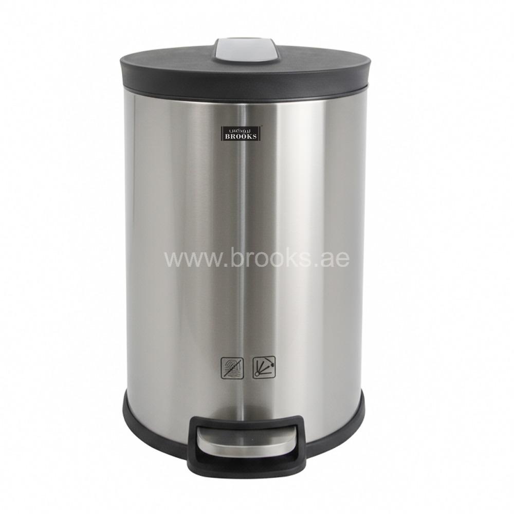 Brooks LISOL FPR SS Pedal Bin 12Ltr Silver