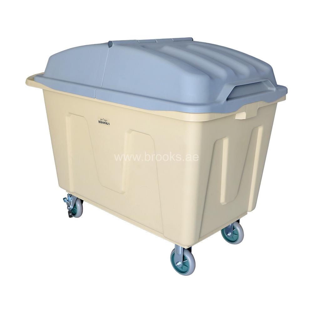Brooks Laundry Cart with Lid 450Ltr
