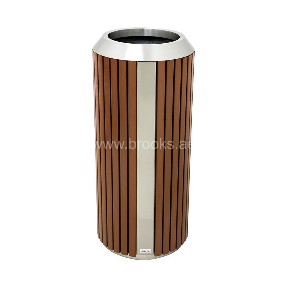 Brooks Misto ID SS+WPC Round Open Bin 65Ltr