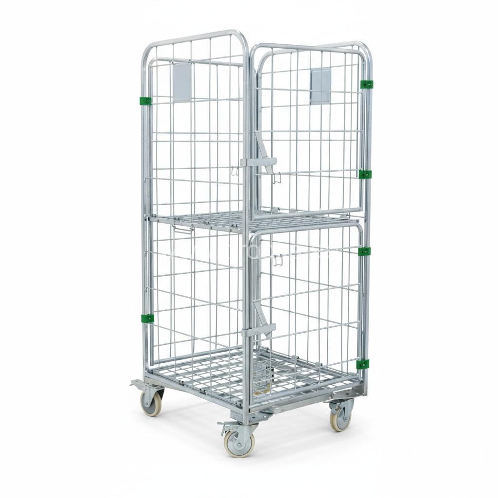 Brooks Metal Cage Trolley Zinc Plated 2 Layer